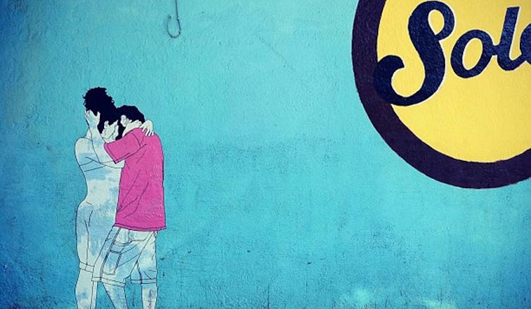 New Lower Haight Street Art: French Lovers, Giant Cat Face, Black Mario
