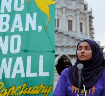 'No Muslim Ban Ever' Vigil Attracts 200+ Protestors To City Hall