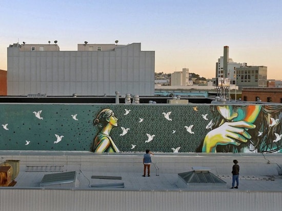 New Mural 'Telepathy' Rises Above BuzzWorks