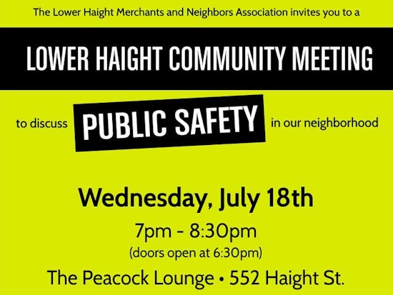 Lower Haight Public Safety Meeting Wednesday