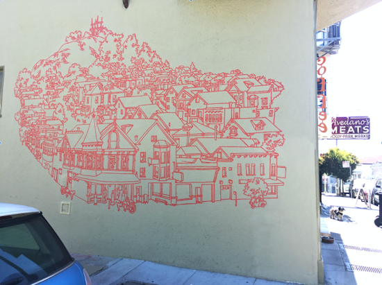 Bernal Heights Artist Adapts 'Pinhole Coffee' Mural For T-Shirt