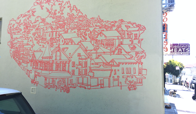 Bernal Heights Artist Adapts 'Pinhole Coffee' Mural For T-Shirt