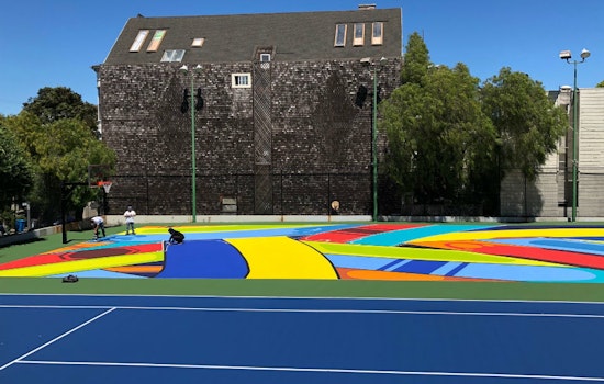 The Apexer transforms Hayes Valley basketball court in bold, colorful overhaul