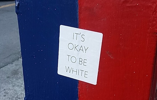 ‘It’s OK To Be White’ Sticker Spotted In Polk Gulch