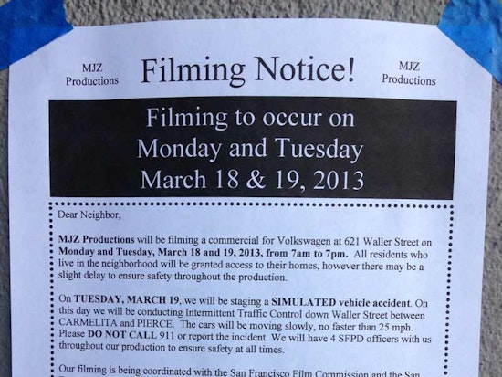 Volkswagen Commercial Filming On Waller Street
