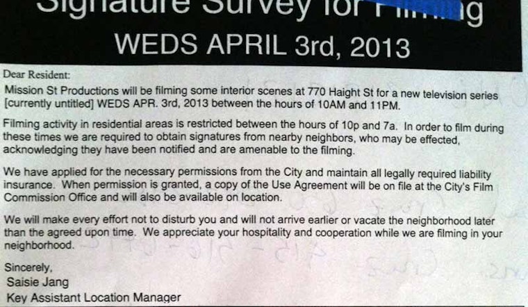 HBO Pilot Filming on Haight Street This Week