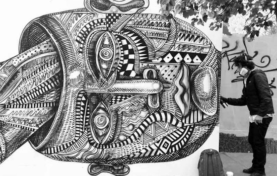 Zio Ziegler Mural Takes Shape at Grove and Divis