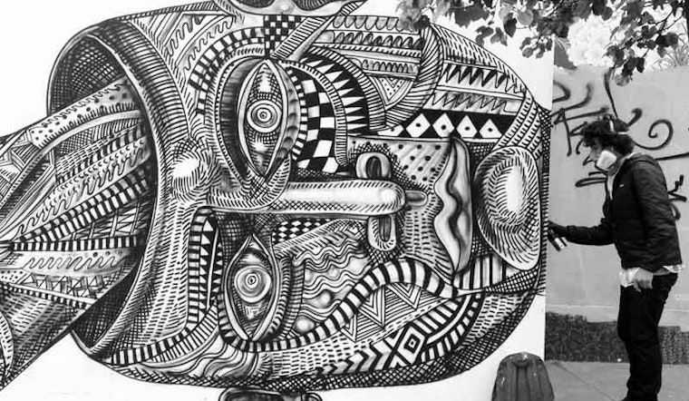 Zio Ziegler Mural Takes Shape at Grove and Divis