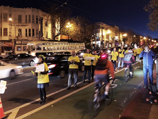 Officials, Advocates Protest Delays For Protected Market St. Bike Lane