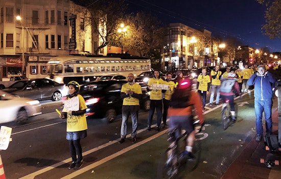 Officials, Advocates Protest Delays For Protected Market St. Bike Lane