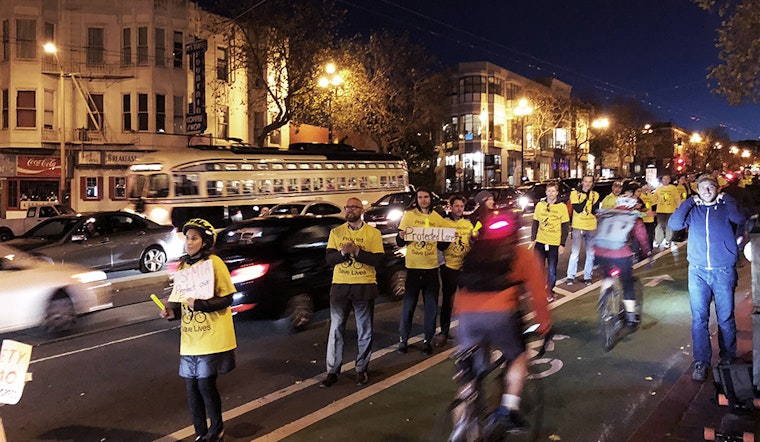 Officials, Advocates Protest Delays For Protected Market St. Bike Lane