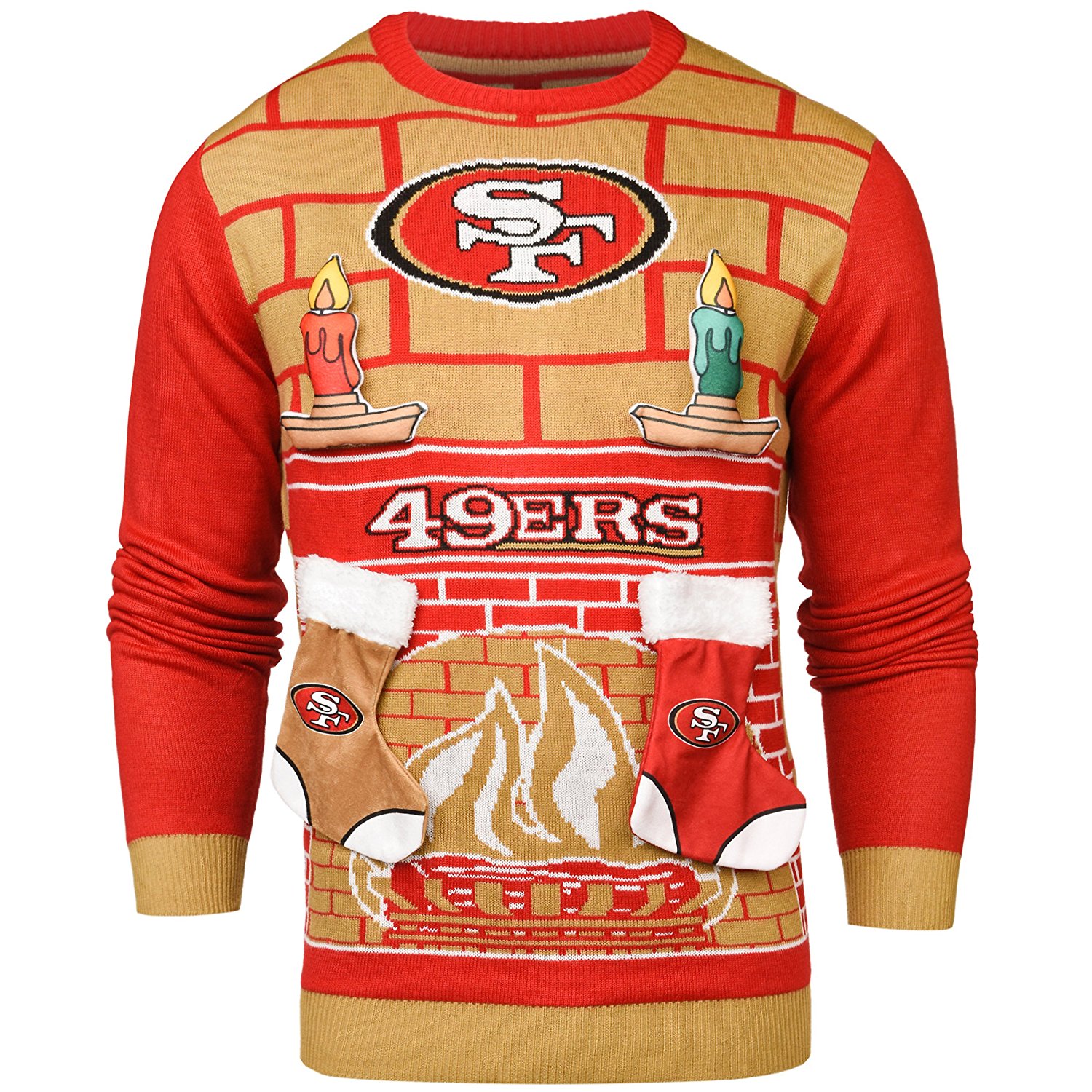 49ers Nfl Custom Name Number Ugly Christmas Sweater - Shibtee Clothing