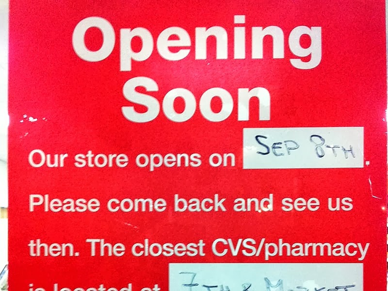 CVS to Open Tomorrow