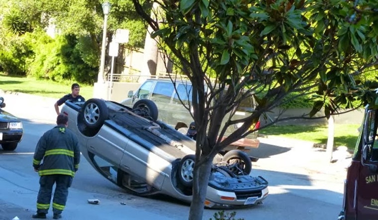 Breaking: Car Flips On Scott Street