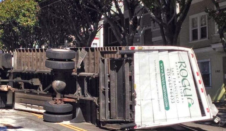 Accident Leaves Truck Overturned in Duboce Triangle