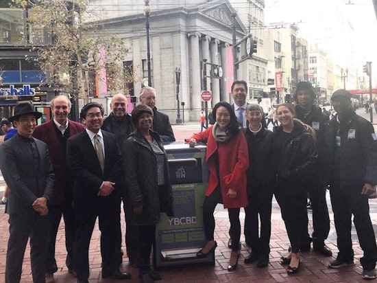 Kim Attends Ribbon-Cutting For High-Tech Trash Receptacles