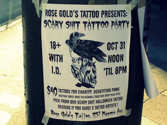 Get a $40 Tattoo for Halloween for Charity