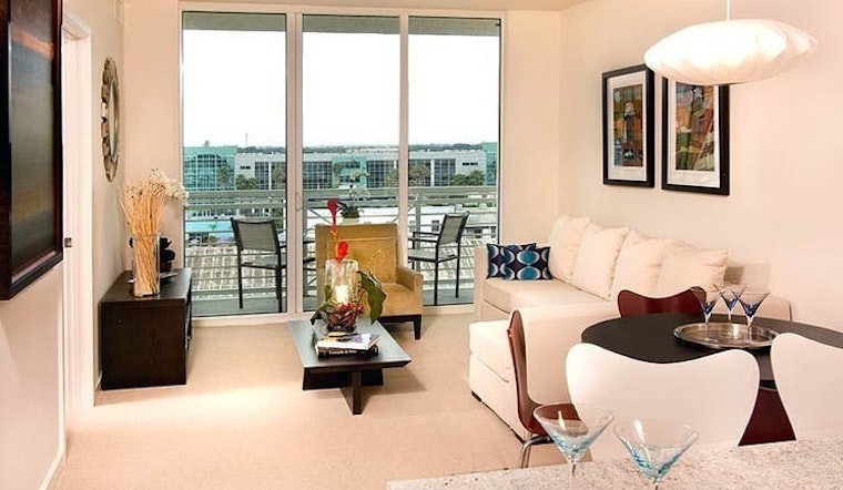 What apartments will $1,600 rent you in Channel District, this month?