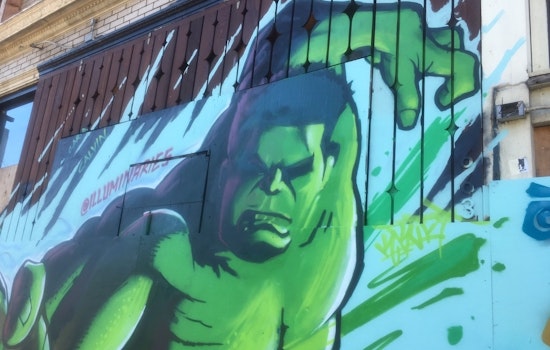 Graffiti murals of Marvel heroes revive North Beach building destroyed by fire