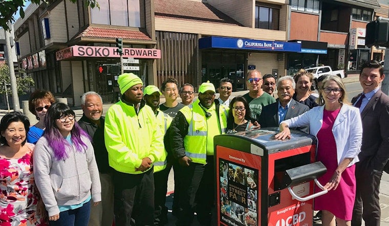 City unveils first 4 of 80 new Bigbelly trash cans in Japantown