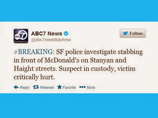 Stabbing at McDonald's on Saturday