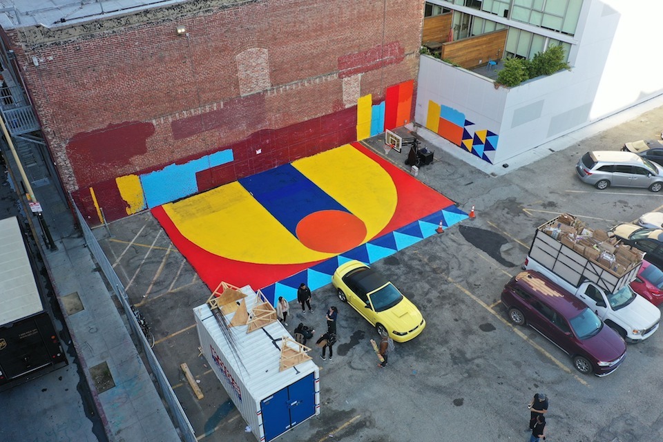 blow up basketball court