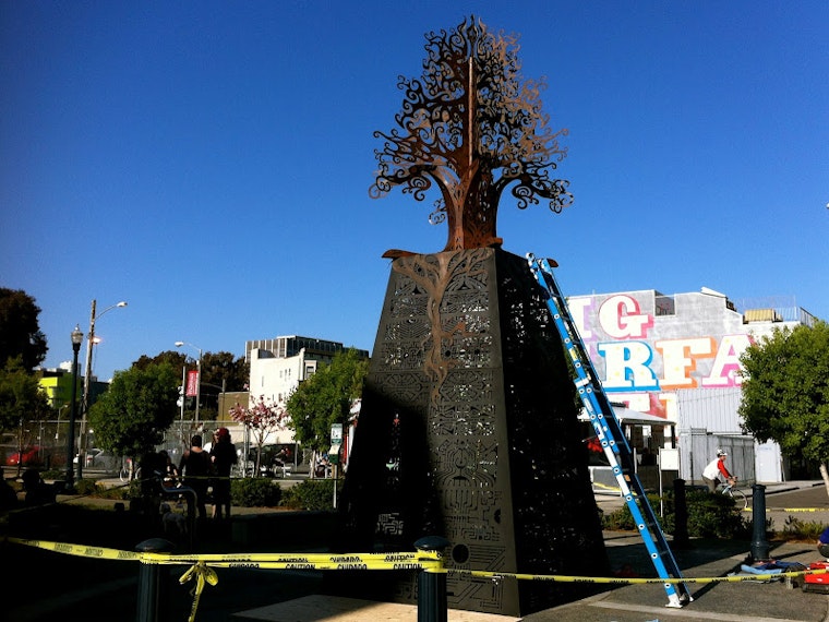 New Sculpture in Patricia's Green