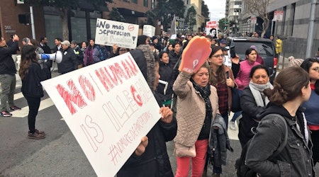 Hundreds Protest Immigration Crackdown Outside ICE Building