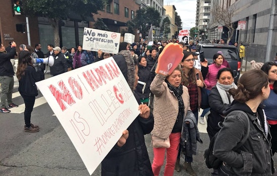 Hundreds Protest Immigration Crackdown Outside ICE Building
