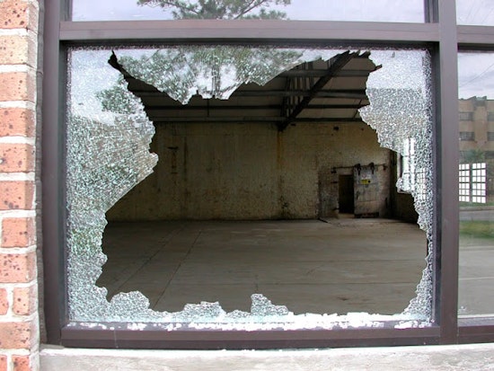 Broken Window at Hayes Valley Bakeworks