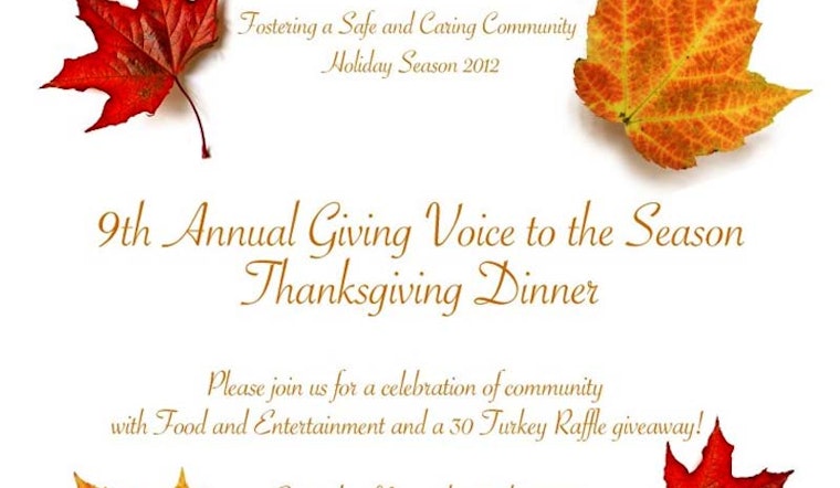 9th Annual Thanksgiving Dinner at John Muir School Tomorrow
