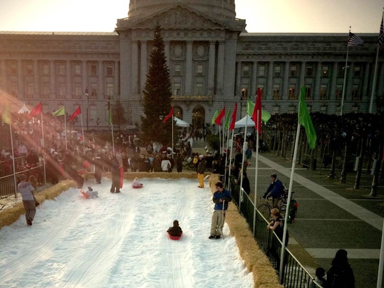 Sledding at Civic Center Today, Maybe