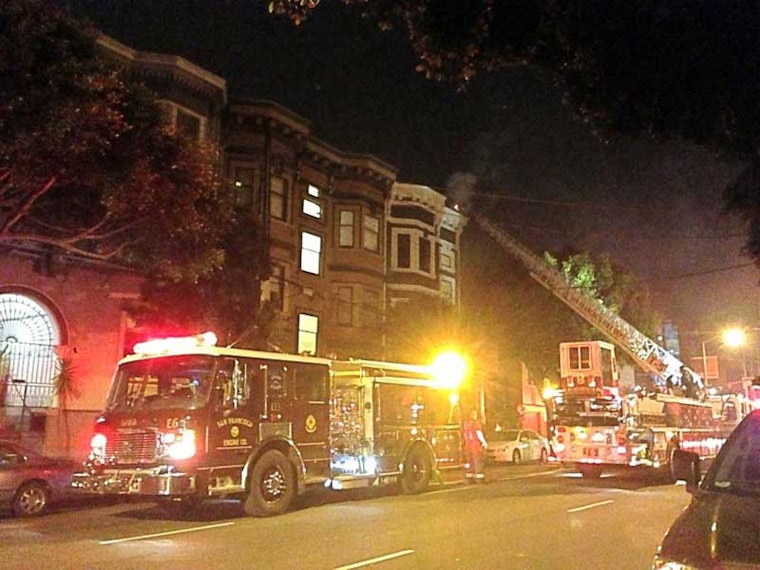 Early Morning House Fire at Oak and Octavia