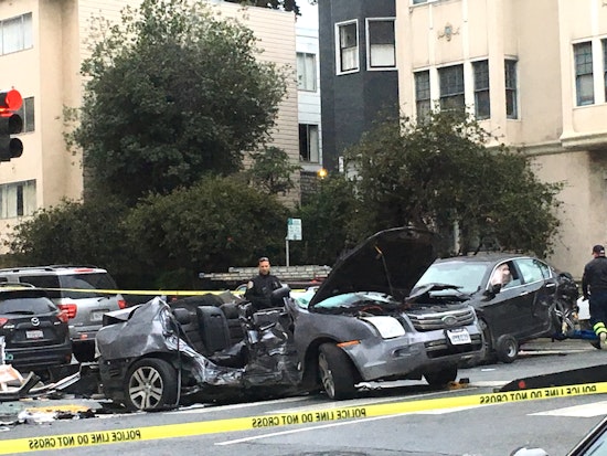 2-Car Crash Critically Injures 5 In Western Addition