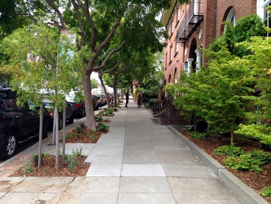 Permeable Sidewalk Installed On Page Street