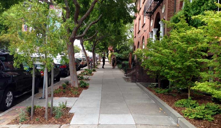 Permeable Sidewalk Installed On Page Street