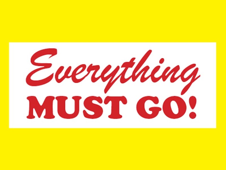 "Everything Must Go" Event at Proxy Saturday