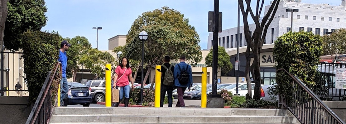 Steel Safety Barrier Rises At Castro Safeway