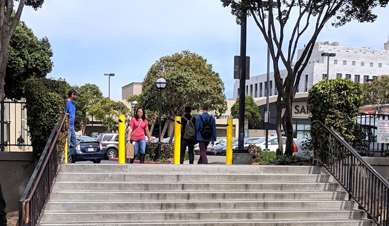 Steel Safety Barrier Rises At Castro Safeway