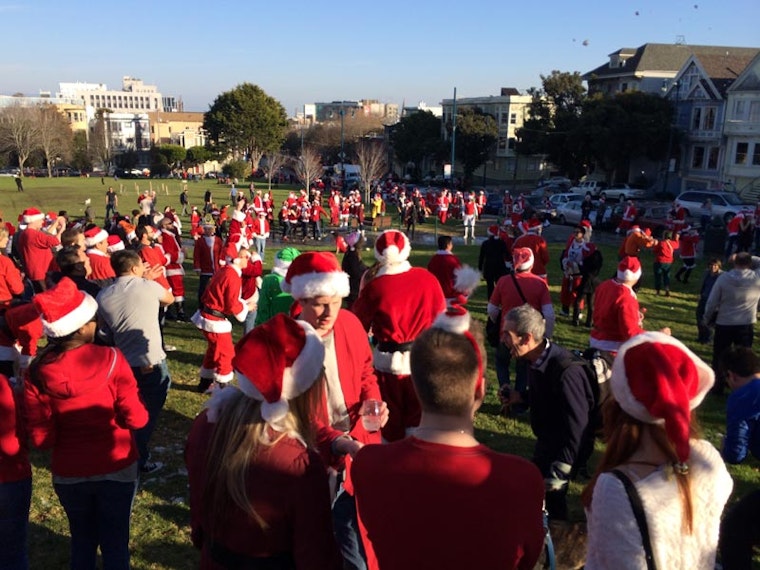 Video: SantaCon Invades Duboce Park