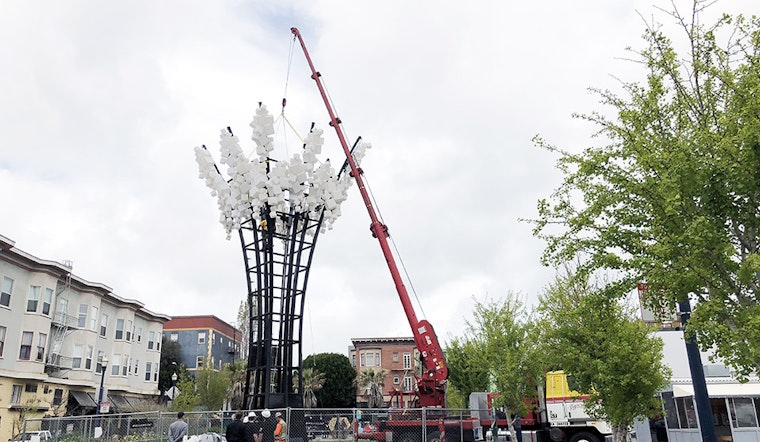 Fractal Sculpture 'SQUARED' Rises Over Hayes Valley