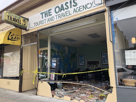 SUV driver plows into Inner Sunset travel agency