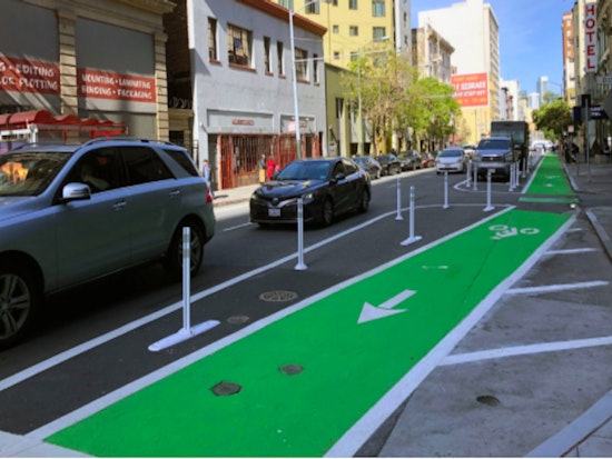 The Tenderloin's first protected bike lane opens on Turk Street