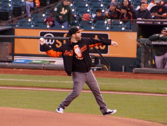 Lower Haighter Dan Jackson Throws Out Giants First Pitch