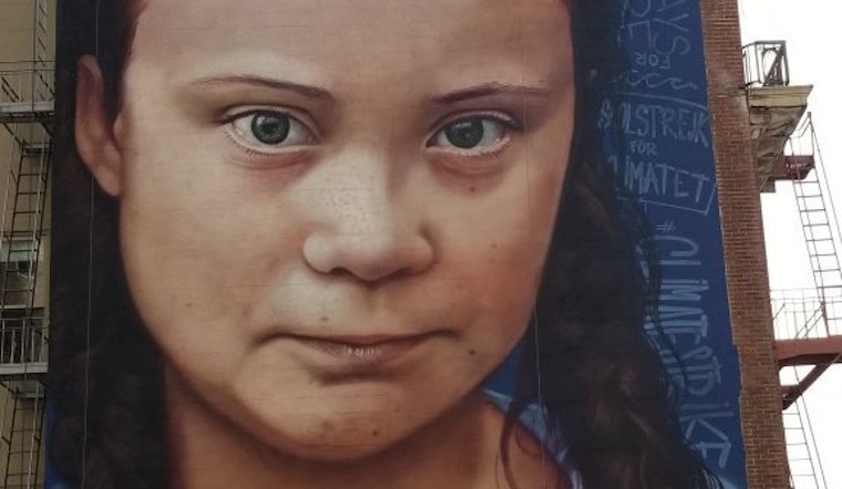 18-meter Greta Thunberg mural brings flood of controversy & commentary