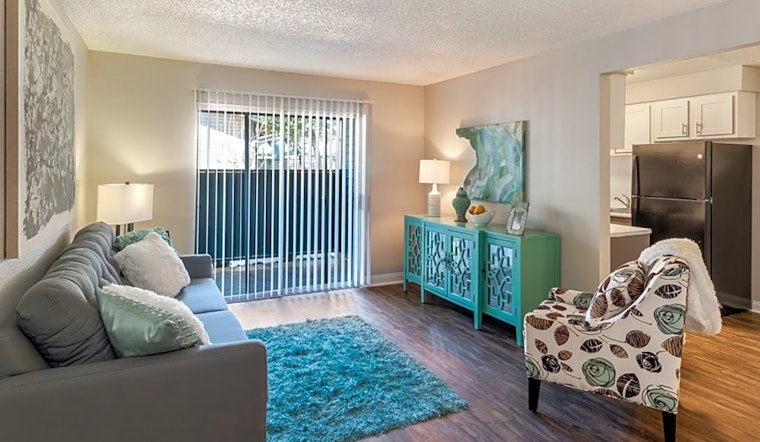 What apartments will $1,100 rent you in Rancho Charleston, this month?