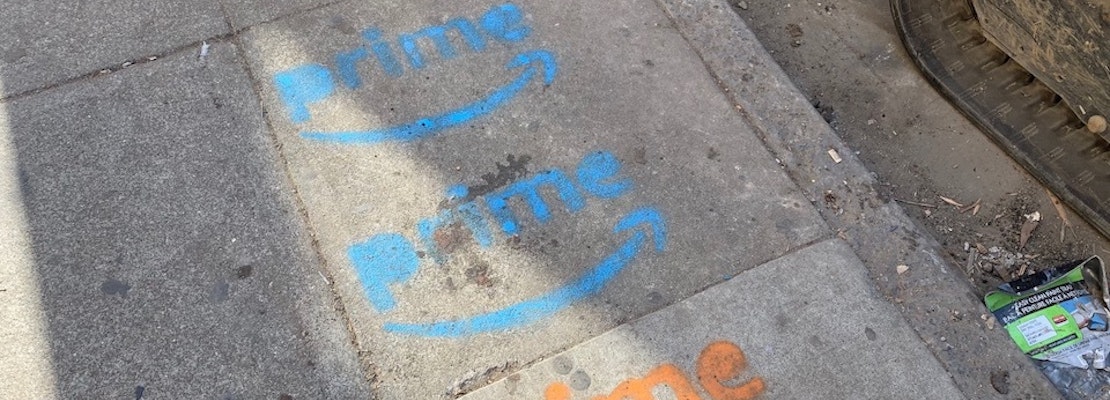 Mystery Amazon Prime logos appear on Tenderloin sidewalks