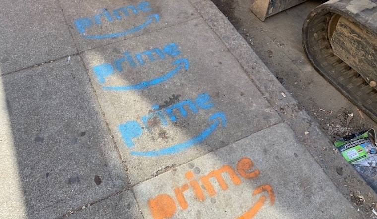 Mystery Amazon Prime logos appear on Tenderloin sidewalks
