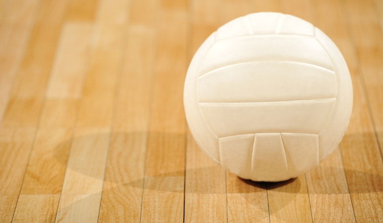 Glendale Adventist Cougars netted by San Gabriel Academy boys varsity volleyball Eagles