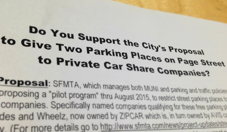 Parking For Private Car Shares Sees Backlash In The Haight